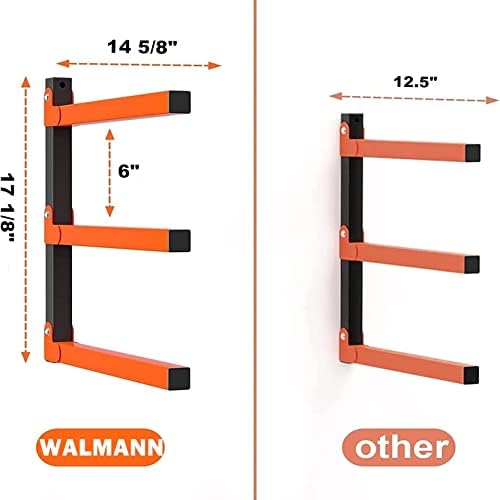 WALMANN Lumber Storage Rack for Garage, Wall Mount Heavy Duty Lumber Racks