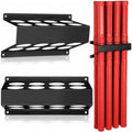 DoubleFill 9 Pcs Welding Rod Storage Set 8 Slot Tig Welding Filler Rod Holder with 8 Pcs 40 Inch Tungsten Electrode Storage Tubes Wall Mount Organizer Welder Tools Supplies(Red)