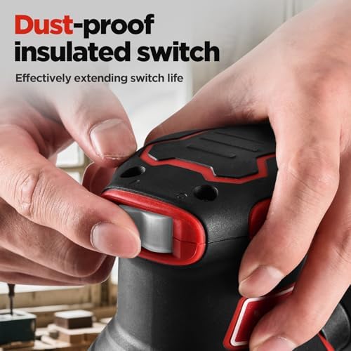 5" Electric Random Orbital Sander, 6 Variable Speeds Power Palm Sander with Vacuum Dust Collector for Hand Woodworking, Refinish Furniture