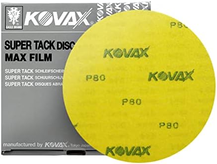 MaxFilm Ultra Premium 6 inch Sanding Discs, P80, 0 Holes, Hook & Loop, 520-0080, 50 discs