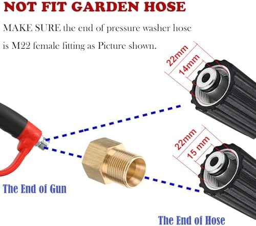 Tool Daily Pressure Washer Gun with Replacement Wand Extension, 64 Inch