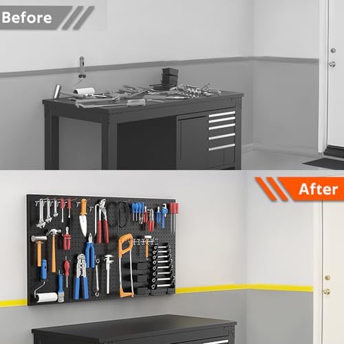 Ultrawall 4 Pcs Metal Pegboard Wall Panels, Peg Boards for Garage Tool Storage (Pack of 2)