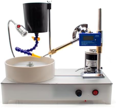Gemstone Grinding Faceting Machine Faceted Gem Polishing Machine Jewelry Polisher Flat Grinder Lapidary Machine 2800RPM 120W (Digital Display)
