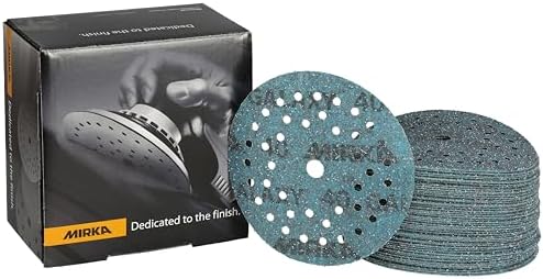 Mirka Galaxy Multifit 5 Inch Ceramic Sandpaper, 40 Grit Hook & Loop 50 Pack