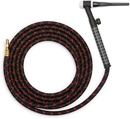 Lincoln Electric Caliber 17 Series TIG Torch | for Air-Cooled TIG Welding | Flexible/Valve Torch Head | 12.5 FT, 1 Piece Cable | K4841-17FV-1