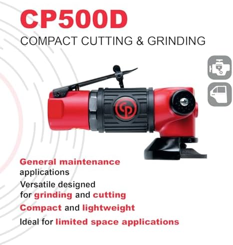 Chicago Pneumatic CP7500DK - Air Grinder Tool, Welder, Woodworking, Automotive Car Detailing, Stainless Steel Polisher, Heavy Duty, Right Angle Grinder, 2 Inch (50 mm), 0.2 HP / 150 W - 22000 RPM