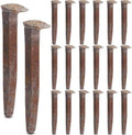 20 Pcs 4.7'' Railroad Spike Carbon Steel Rail Road Spike Ties, Rust Red
