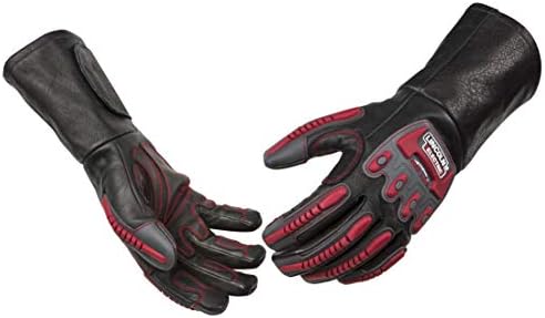 Lincoln Electric Roll Cage Welding/Rigging Gloves | Impact Resistant | Black Grain Leather |, Medium (K3109-M)