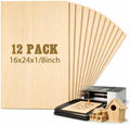 Juexica 12 Pcs 16" X 24"X 1/8" Basswood Plywood Sheets for Laser Cutting