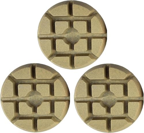 3" Resin Bond Diamond Polishing Pads for Concrete and Stone, 100 Grit