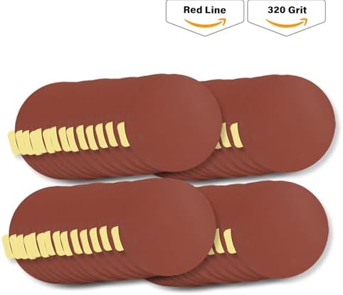Indasa 5" Rhynostick 100 PCS – 320 Grit, PSA Sanding Discs – High-Performance Abrasive, 250°F Heat-Resistant, Clog-Free, No Residue – Aluminum Oxide Plus Lubricant
