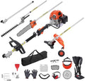 VEVOR 52cc Gas-Powered 6-in-1 Multi-Functional Trimmer - Hedge Trimmer, Brush Cutter, Weed Eater, Edger, Pole Saw & Chainsaw Pruner, EPA, CE & EMC Certified