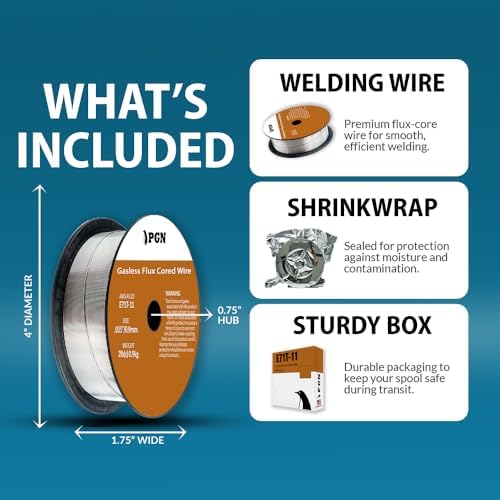 PGN E71T-11 .030" + .035" Gasless Flux Core Welding Wire 2 lb