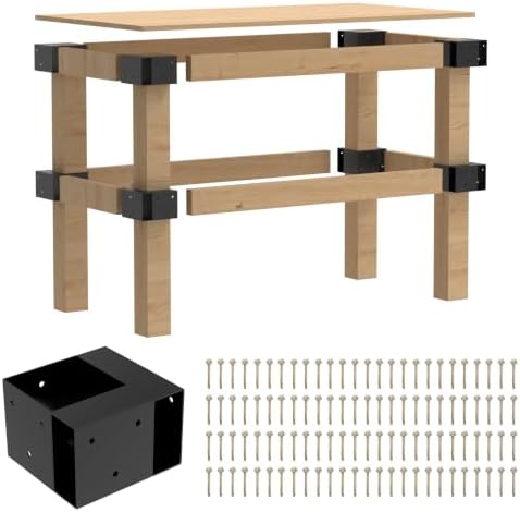 Workbench Bracket Kit 8PCS, Heavy Duty 3-Way Brackets