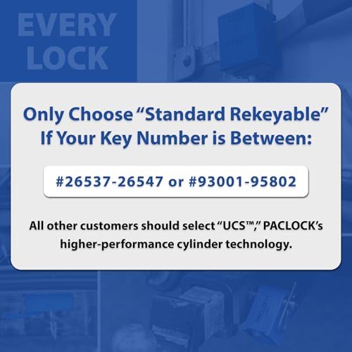 PACLOCK's 9-Series Patented Cone Puck w/Tapped Holes, Standard Rekeyable (SR), Keyed Different, Black
