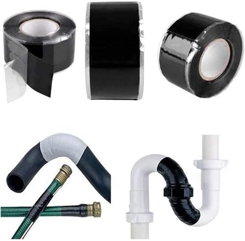 12 Roll 1 Inch X 10 FT Self-Fusing Silicone, Thickness 0.5mm Hose Repair Tape, Heavy Duty and Leak Proof Rubber Hose Tape, Pipe for Water(Green)