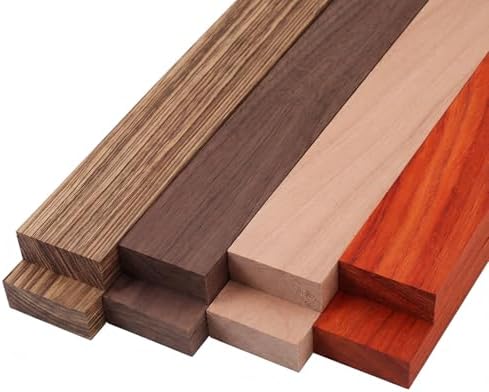 8 Pcs Exotic Hardwood Lumber Zebrawood Padauk, 3/4" X 2" X 18"