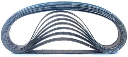 3/8 x 13 Inch Sanding Belts - Starcke Premium 80 Grit Blue Zirconia Cloth Belt Sanders for Woodworking, Metal, Composites & Aluminum, Autobody Sandpaper Belts, Narrow Air File Belt Sanding - 30 Pack