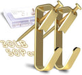 Picture Hangers, Picture Hooks for Hanging Pictures 30LB Frame Hooks Picture Hangers Heavy Duty Hardware Hanger Kit 50Pcs Wooden Wall Painting Hangers Hooks and Nails for Pictures