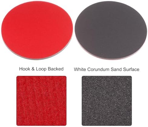 uxcell 12pcs 1500 Grit Sanding Sponge 6" Hook and Loop Sponge Sanding Disc