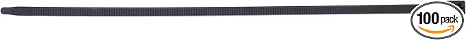 Gardner Bender 46-412UVB Heavy-Duty, DoubleLock, Cable Tie, 12 Inch., Tensile Strength, Wire / Cord Management Industrial and Household Use, Nylon Zip Tie, 100 Pk., UV Resistant Black