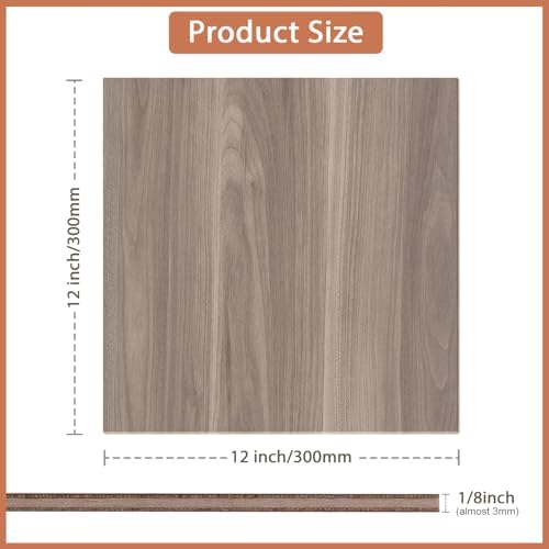 10 Pack Walnut Plywood Sheets 12x12x1/8 Inch, 3mm Plywood for Laser Cutting & Engraving, Unfinished Wood for Crafts, Wood Burning, Architectural Models.