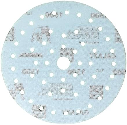 Mirka Galaxy Multifit 6 Inch Ceramic Discs, 1500 Grit, Hook & Loop, 50 Pack