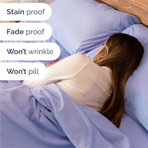 Twin Size 3 Piece Sheet Set - Comfy Breathable & Cooling Sheets - Lavender