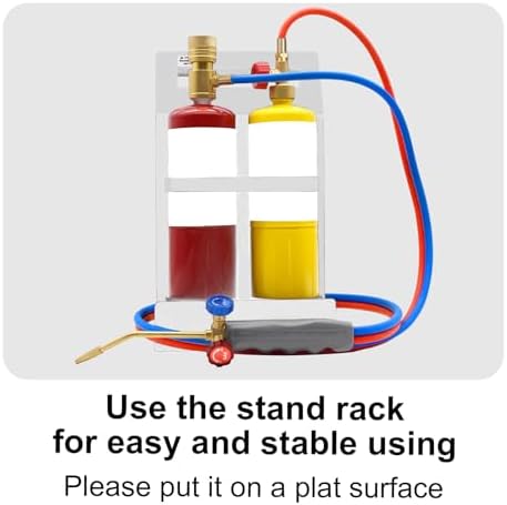 Brazing Torch Kit for MAPP Gas & Propane, Brass & Stainless Steel Cutting Torch Kit with Metal Case, Welding Torch Set for Soldering, Jewelry, HVAC, Glass Blowing