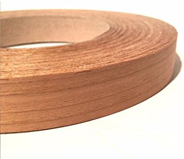 Edge Supply Cherry 1-1/4 in x 50 ft Roll – Pre-Glued Iron On Wood Veneer Tape – Wood Veneer Edge Banding Tape with Hot Melt Adhesive, Smooth Sanded Finish Ideal for Furniture & DIY, Made in USA