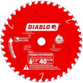 Diablo Finish Trim Saw Blade - 6-1/2" Dia, 40-Teeth, 5/8" Arbor