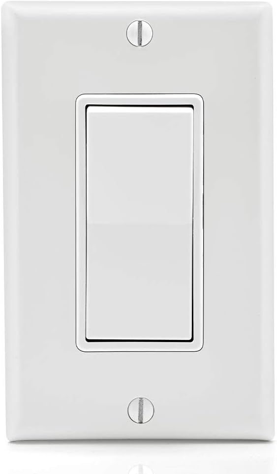 Leviton Antimicrobial 15 Amp 120/277V Decora Rocker 3-Way AC Quiet Switch, 5603-2AW, White (Pack of 2)