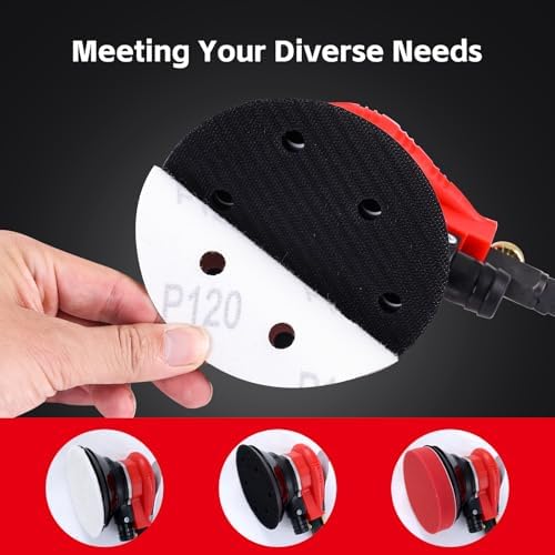 Autolock Air Random Orbital Sander with Extra 5"&6" Backing Plate 1pcs