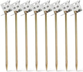 8 Pcs Ground Anchors Heavy Duty 16" Ground Anchors Screw in Nail Stake with Stainless Brackets Earth Anchors for Sheds,Tent Swing Ropes Tie Down