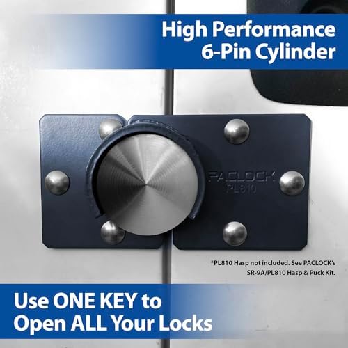 PACLOCK's 9-Series Patented Cone Puck w/Tapped Holes, Standard Rekeyable (SR), Keyed Alike U-Pick!, Black
