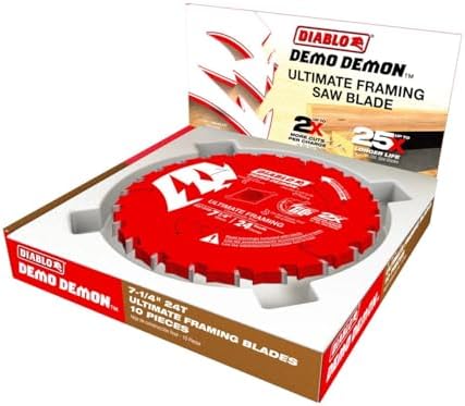 Diablo Demo Demon Framing/Demolition Saw Blade - 7-1/4" x 24-Tooth