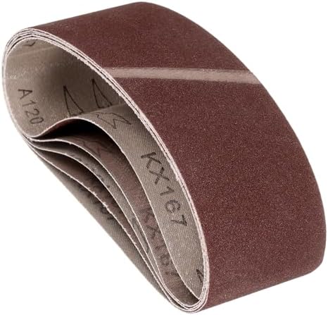 5 Pcs Sanding Belts 3 x 18 Inch 120 Grit Aluminum Oxide