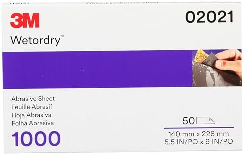 3M Wetordry Abrasive Sheet, 401Q, 02023, 1500+ Grade, 5 1/2 in x 9 in