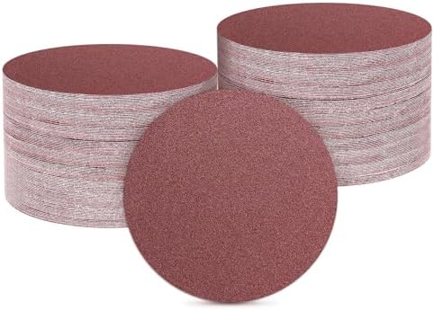 HARFINGTON 100 Pcs 6 Inch Sanding Discs 80 Grit Red Aluminum Oxide