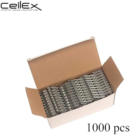 1000x Collated Concrete Nails 1-1/4 Inch (32mm) for Hilti BX 4 (BX4) Cordless Concrete Nailer, B4 MX Collated Strip, Full Round Head Hardened Steel Pins for Metal Track, Drywall & Concrete