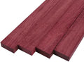 4 Pcs Purple Heart Wood Hardwood Lumber Board, 3/4" X 2" X 24"