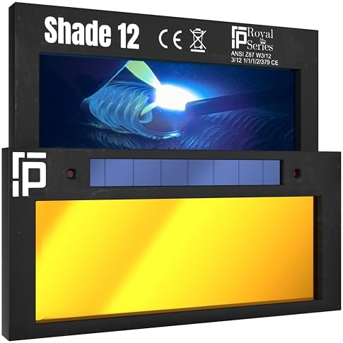 Ridge Products | Gold Shade 12 Auto Darkening Welding Lens | Cool Blue Welding Lens 2x4 1/4 | Shade 12 Welding Lens Auto Darkening | Perfect for a Sugar Scoop Welding Hood or Pancake Welding Hood
