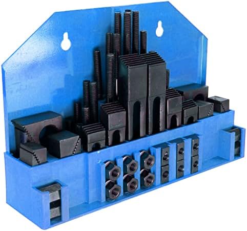 HFS(R) 58PC Hold Down Clamp Clamping Set Kit Bridgeport Mill (9/16" Slot 1/2" Stud) Heat Treated