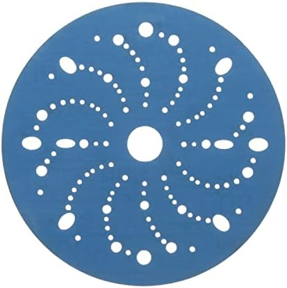 3M Hookit Blue Abrasive Disc, 321U, 36183, 6 in, 600+ Grade, Multi-Hole