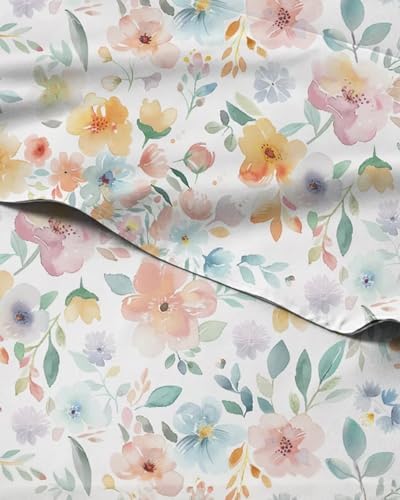 King 4 Piece Floral Sheet Set - Soft, Breathable & Cooling - Blush Blossom