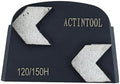 Twin Arrow Segments Diamond Grinding Metal Shoes for Lavina Grinder (Pack of 3)