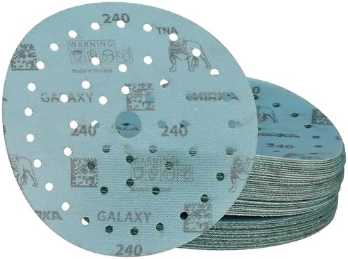 Mirka Galaxy Multifit 6 Inch Ceramic Discs, 240 Grit, Hook & Loop, 50 Pack