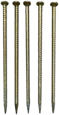 Sandbaggy 18" Galvanized Steel Rebar Stakes with Nail Head - Garden Stakes (#4 Rebar - 1/2" Diameter) - l-Shape - Ground Stake, Pins, Landscaping Spikes, Construction (5, Count)