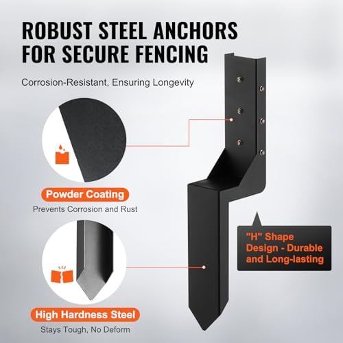 VEVOR Fence Post Anchor Repair Kit, 4 Pack 3.5 x 3.5 Inches Inner Diameter