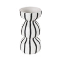 Original Hand-painted Vase Ceramic Black And White Handmade
